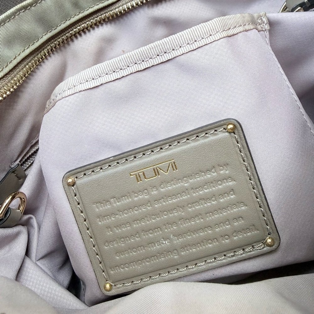 Tumi Voyageur Capri Crossbody Bag in Taupe / Beige / Khaki w/ Gold Hardware - Picture 11 of 16